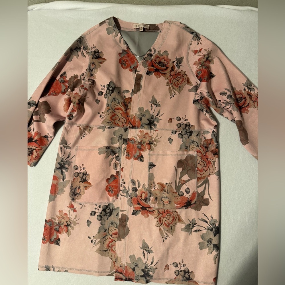Philosophy Pink and Brown Floral Top